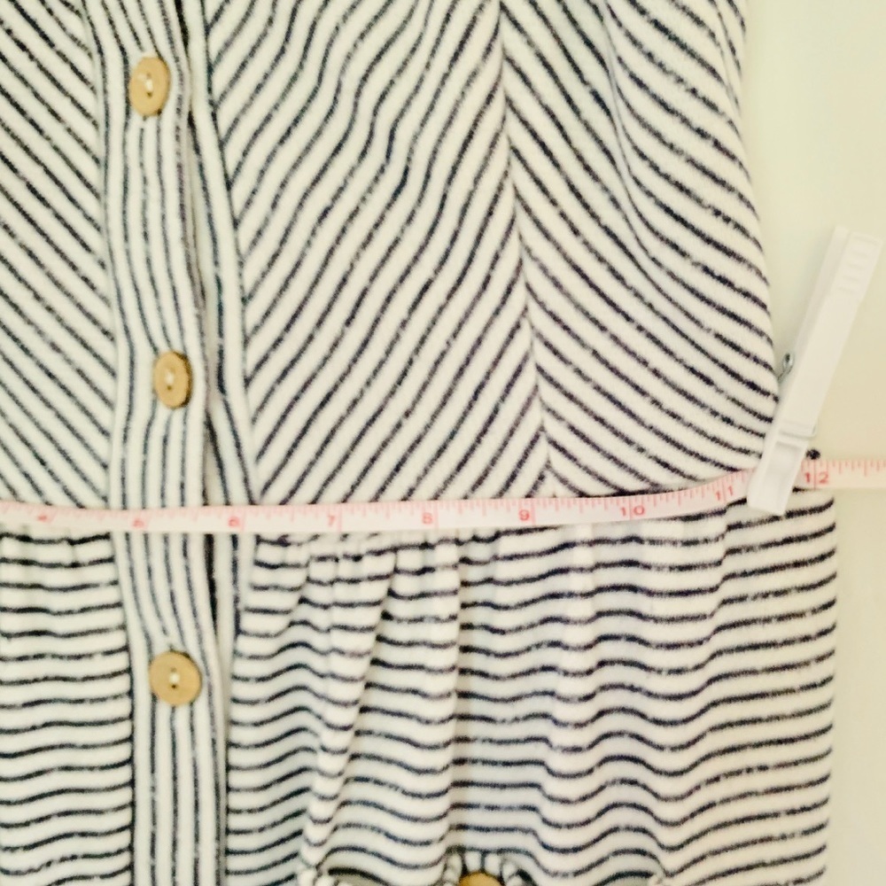 Hailey&Co Striped Black White Button Dress - Picture 9 of 10